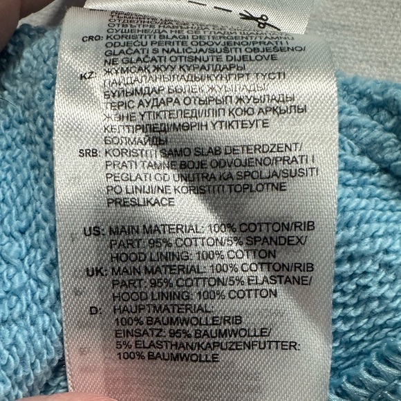 Adidas Light Blue Hoodie with White Trefoil Logo - Size Small - Picture 7 of 7